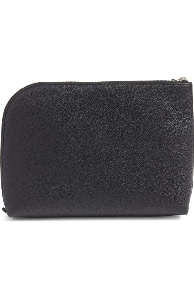 The Row Large Leather Zip Pouch, Alternate, color,