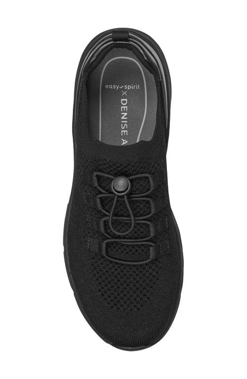 Easy Spirit Astrid Pull-on Knit Sneaker In Black
