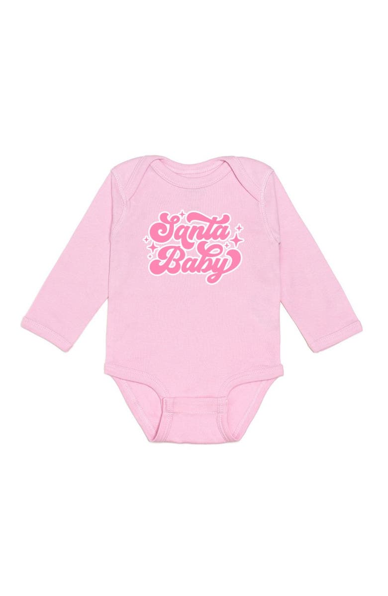 Sweet Wink Santa Baby Christmas Long Sleeve Bodysuit, Main, color, 
