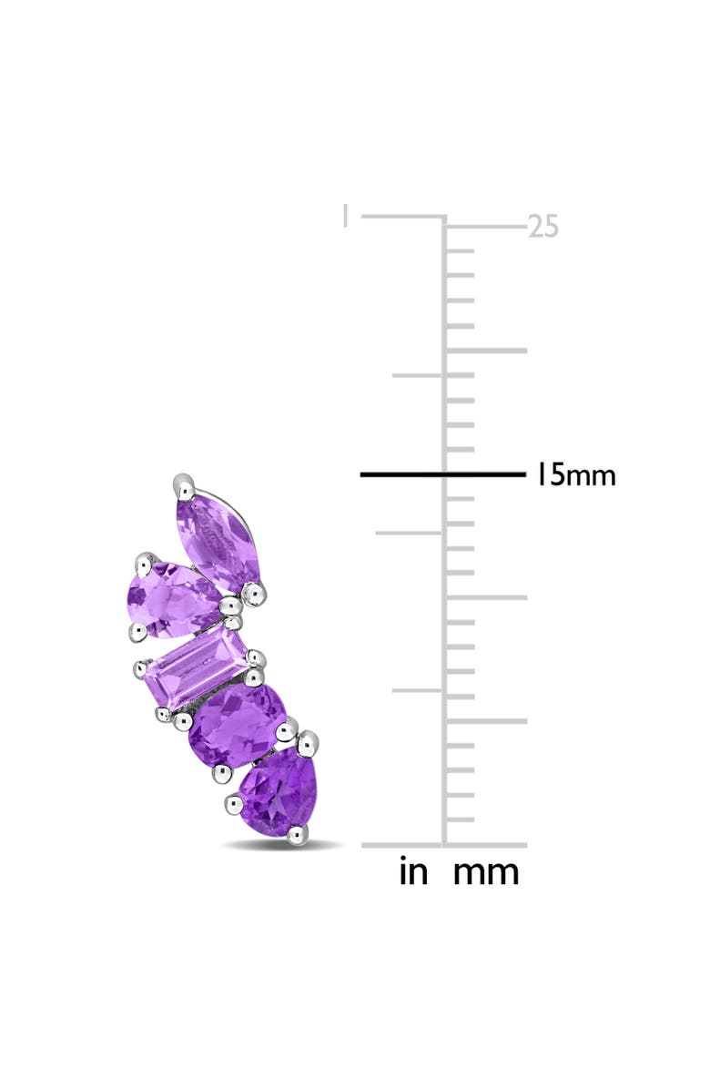 Julianna B. Gemstone Multi-Cut Drop Earrings Sterling Silver, Alternate, color, Amethyst/Sterling Silver