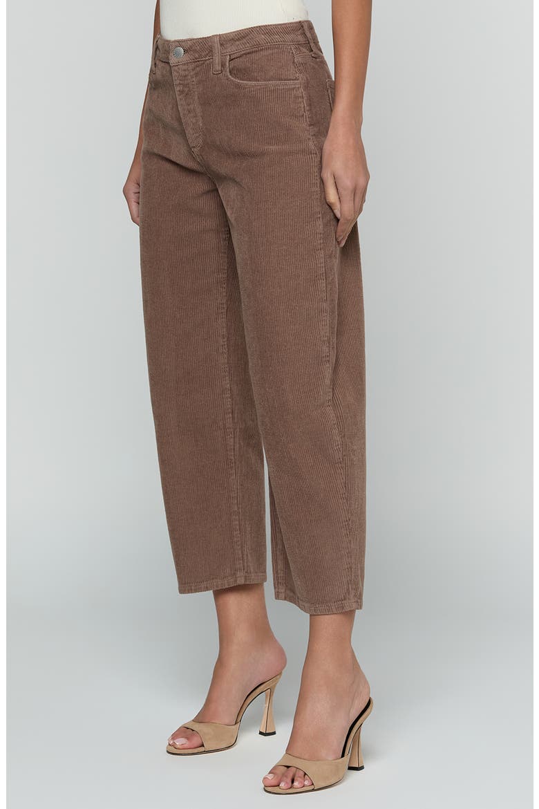 Mallis High Waist Bow Leg Corduroy Jeans, Alternate, color, CARDAMOM