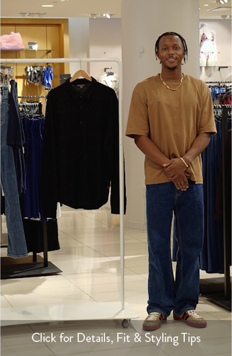 Redmond Herringbone Jacquard Knit Button-Up Shirt, sales video thumbnail