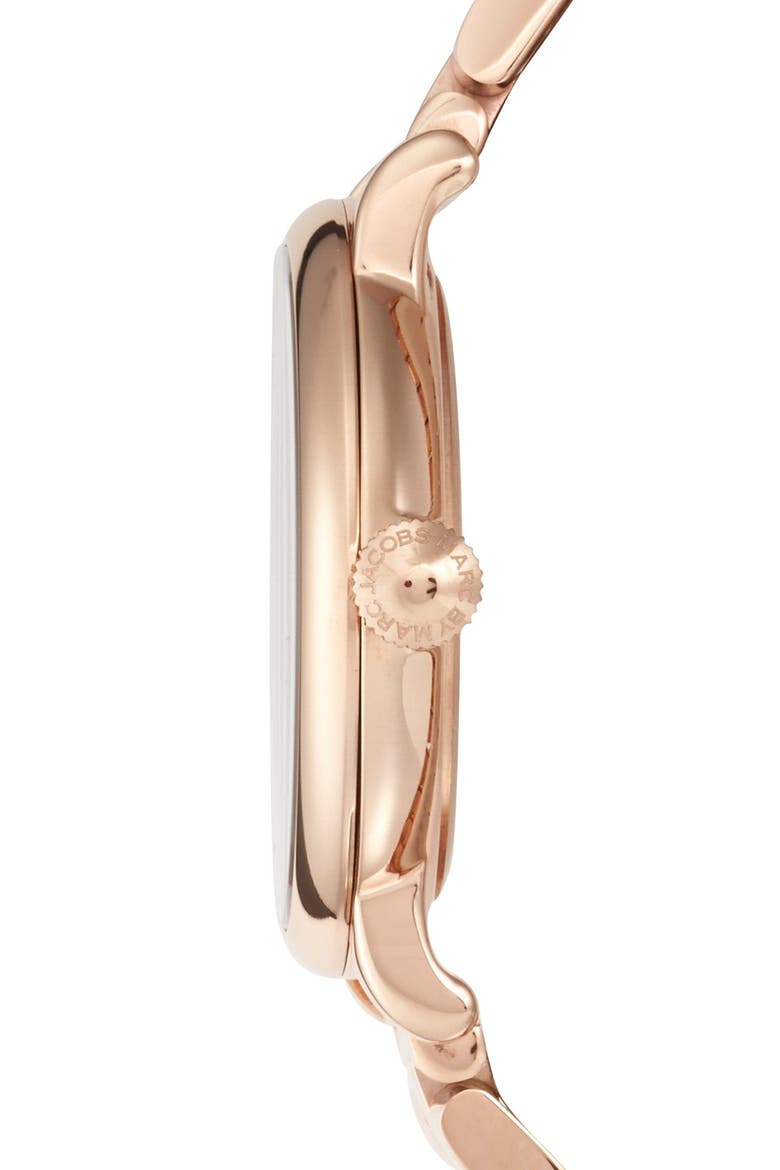 'Baker' Bracelet Watch, 36mm (Nordstrom Exclusive), Alternate, color, ROSE GOLD/ WHEAT