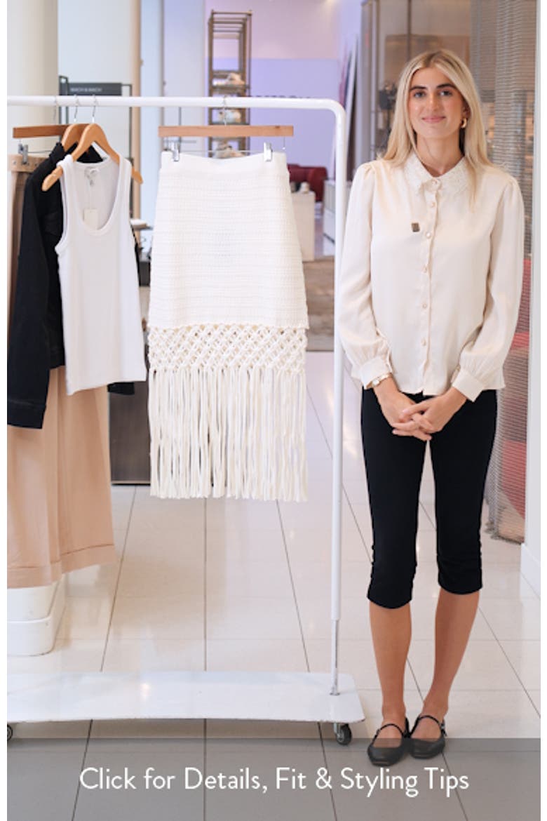 Sevilla Fringe Accent Knit Skirt video