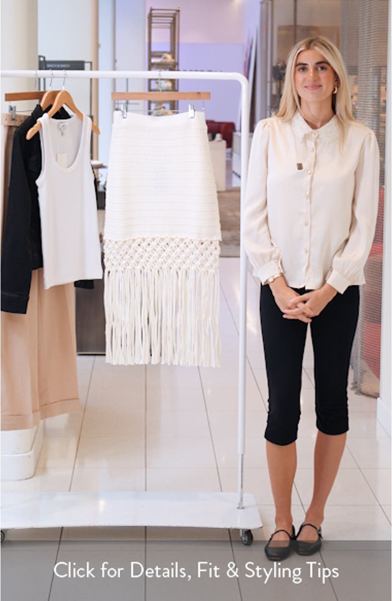 Sevilla Fringe Accent Knit Skirt, sales video thumbnail