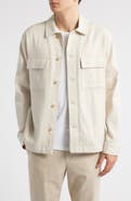 Vince Linen & Cotton Button-Up Shirt Jacket