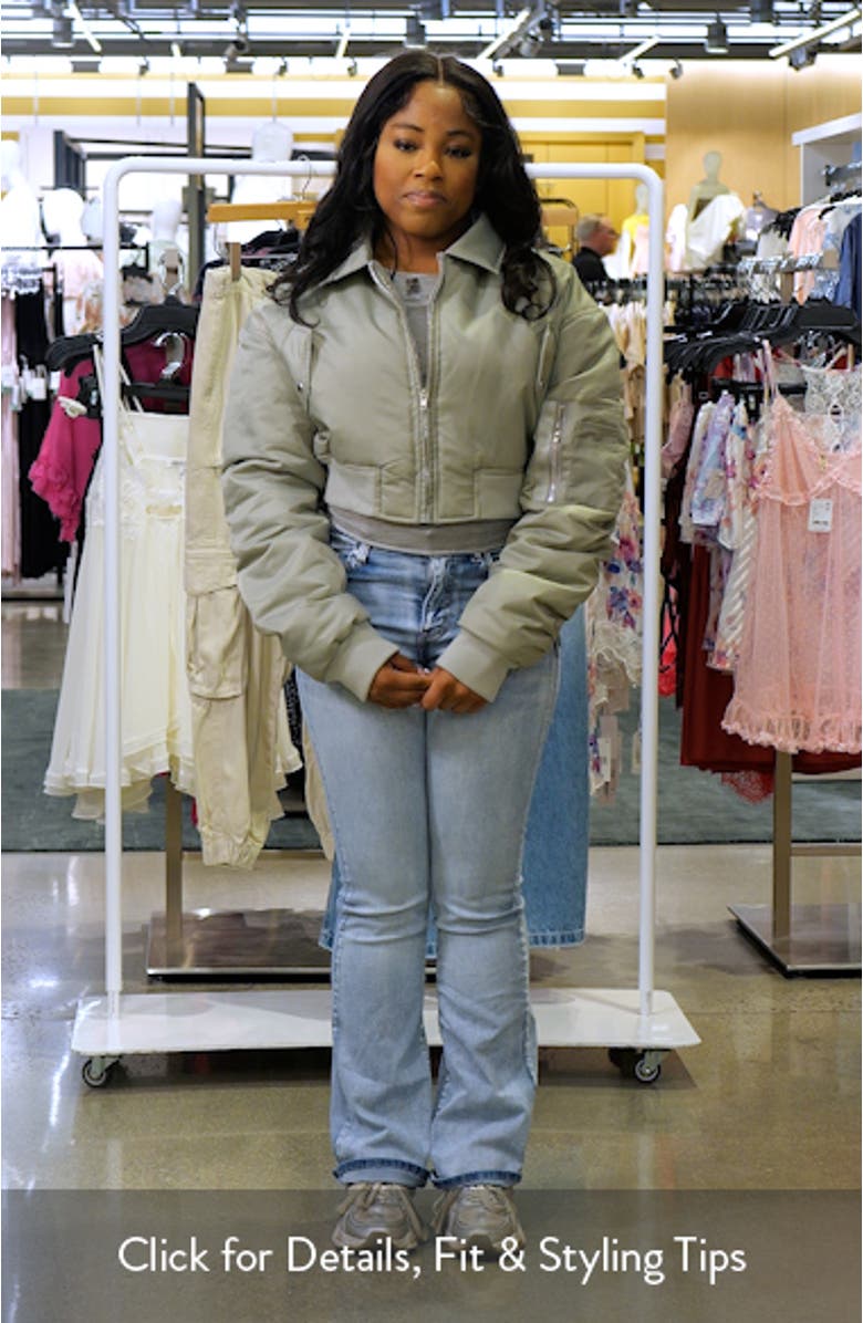 Essential Crop Bomber Jacket, sales video thumbnail