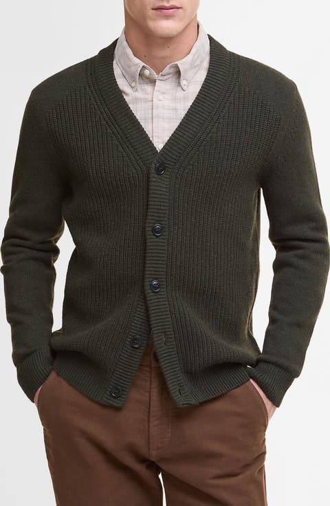 Mainland Ribbed Wool & Cotton Cardigan