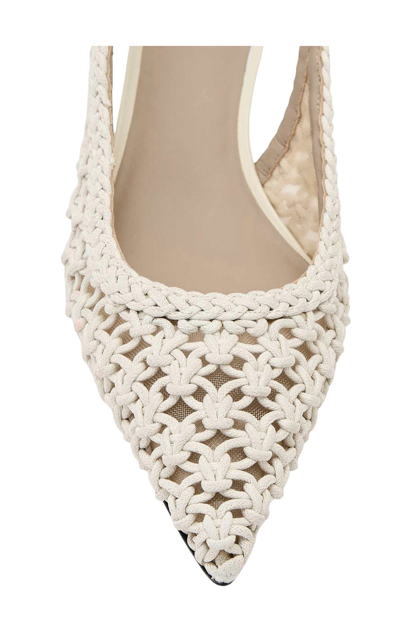 Violet Slingback Kitten Heel Pump, Alternate, color, PARCHMENT WHITE