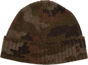 Polo Ralph Lauren Camo Ribbed Wool Blend Beanie | Nordstrom display picture 2