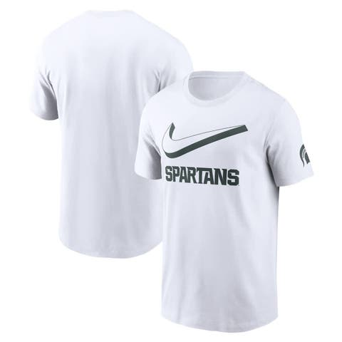 Men's Nike White Michigan State Spartans Primetime 2-Hit Swoosh T-Shirt