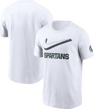 Nike Men's Nike White Michigan State Spartans Primetime 2-Hit Swoosh T-Shirt