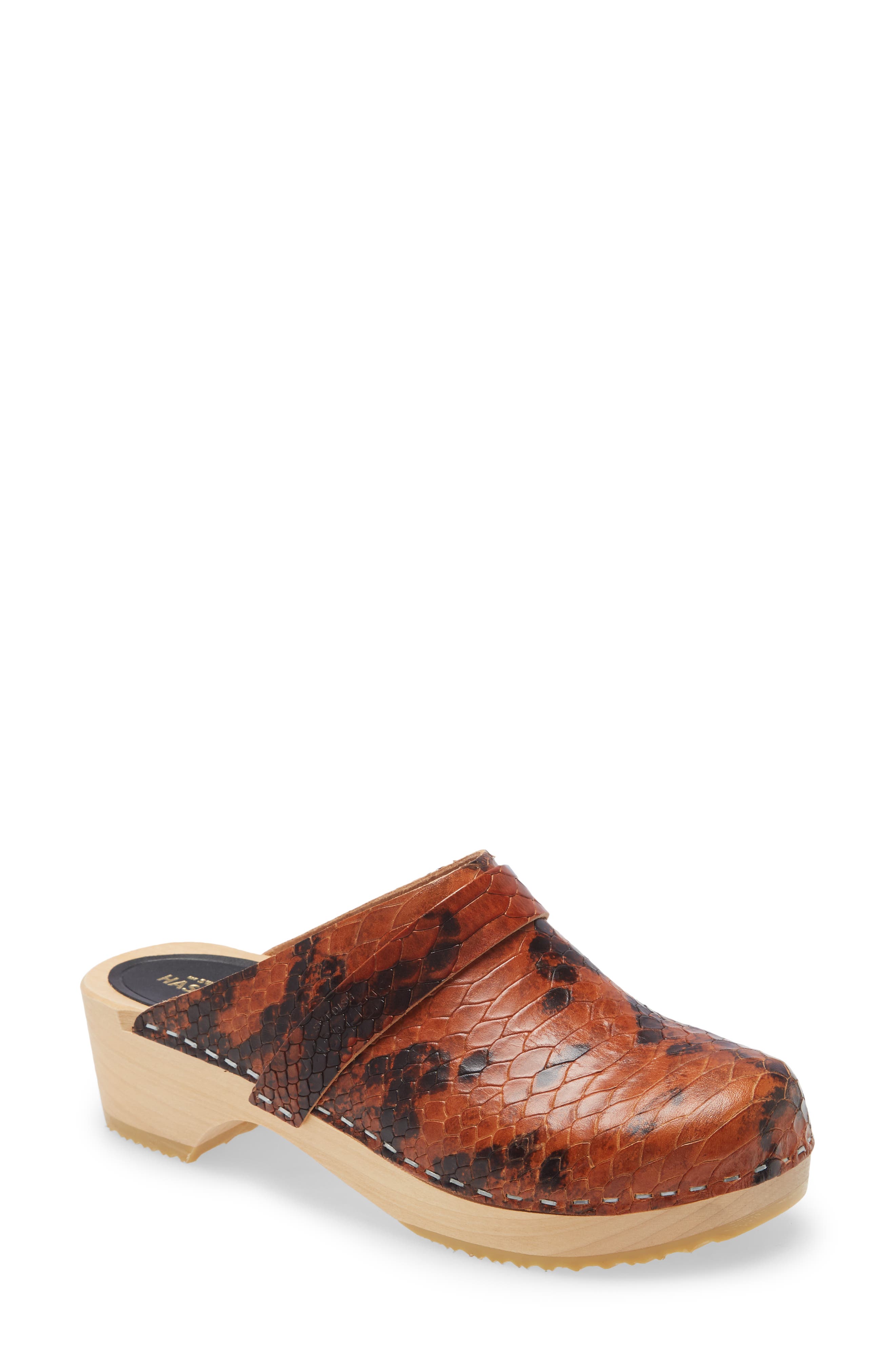 Husband Clog, Main, color, SNAKE PRINT LEATHER