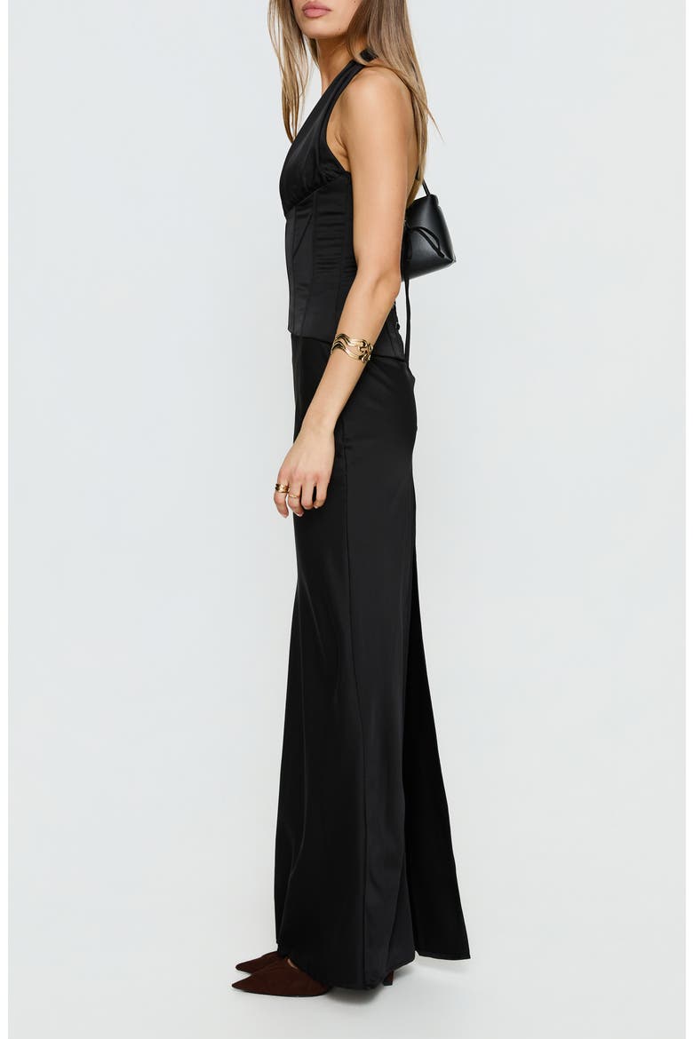 In a Trance Corset Halter Gown, Alternate, color, BLACK