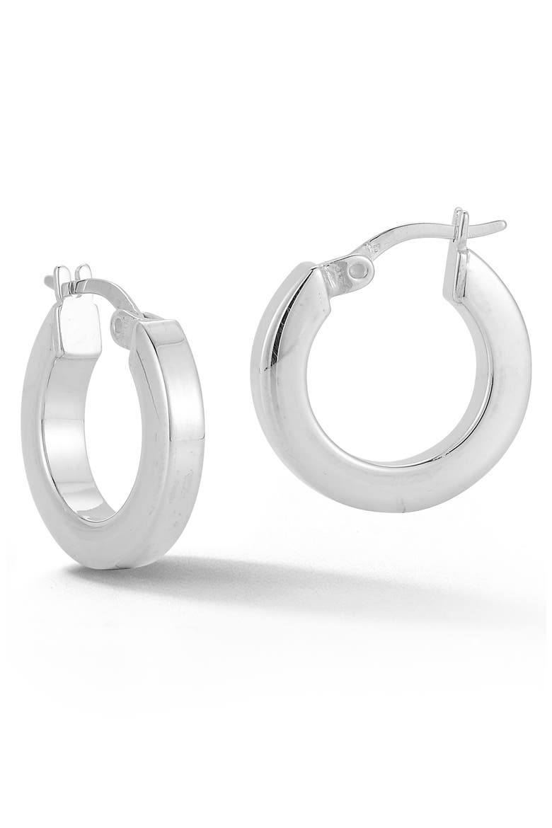 Tube Hoop Earrings, Main, color, SILVER