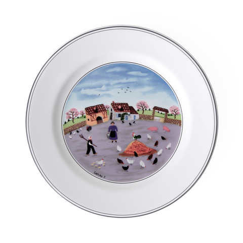 Design Naif Salad Plate #3 Country Yard