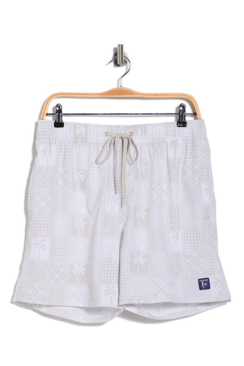 Endless Perforated Stretch Volley Swim Shorts, Alternate, color, TAN