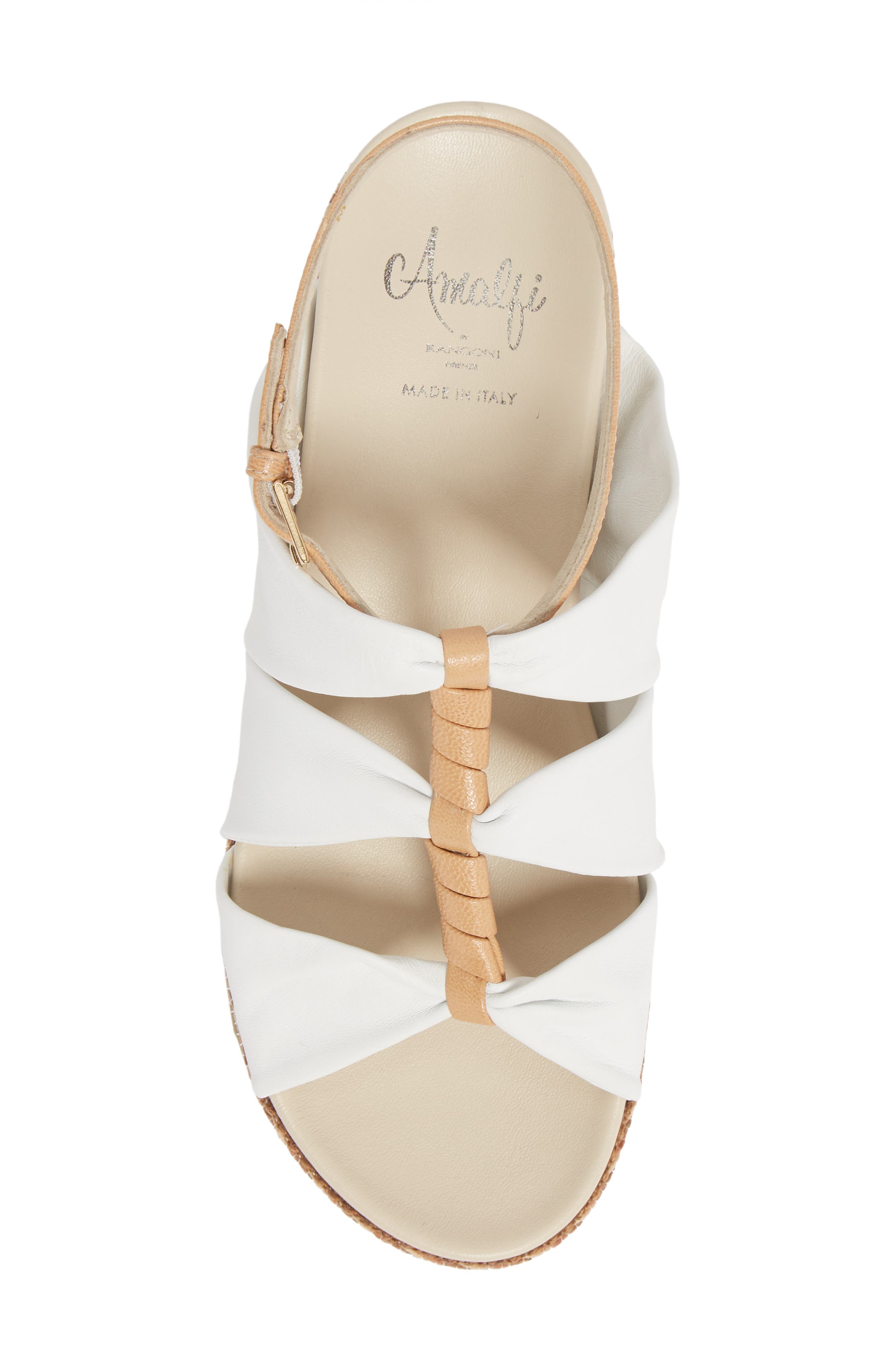 Amalfi by Rangoni Brent Sandal, Alternate, color, White Parmasoft