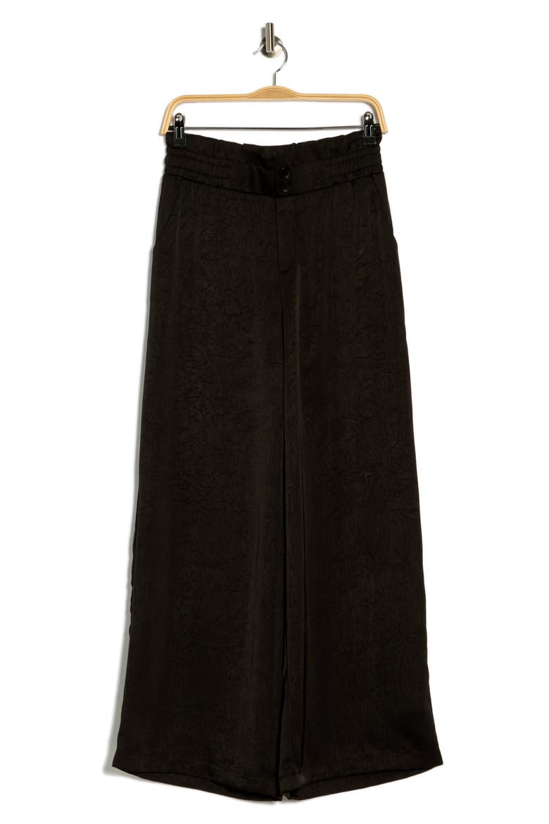 Smoke High Waist Wide Leg Pants, Alternate, color, BLACK