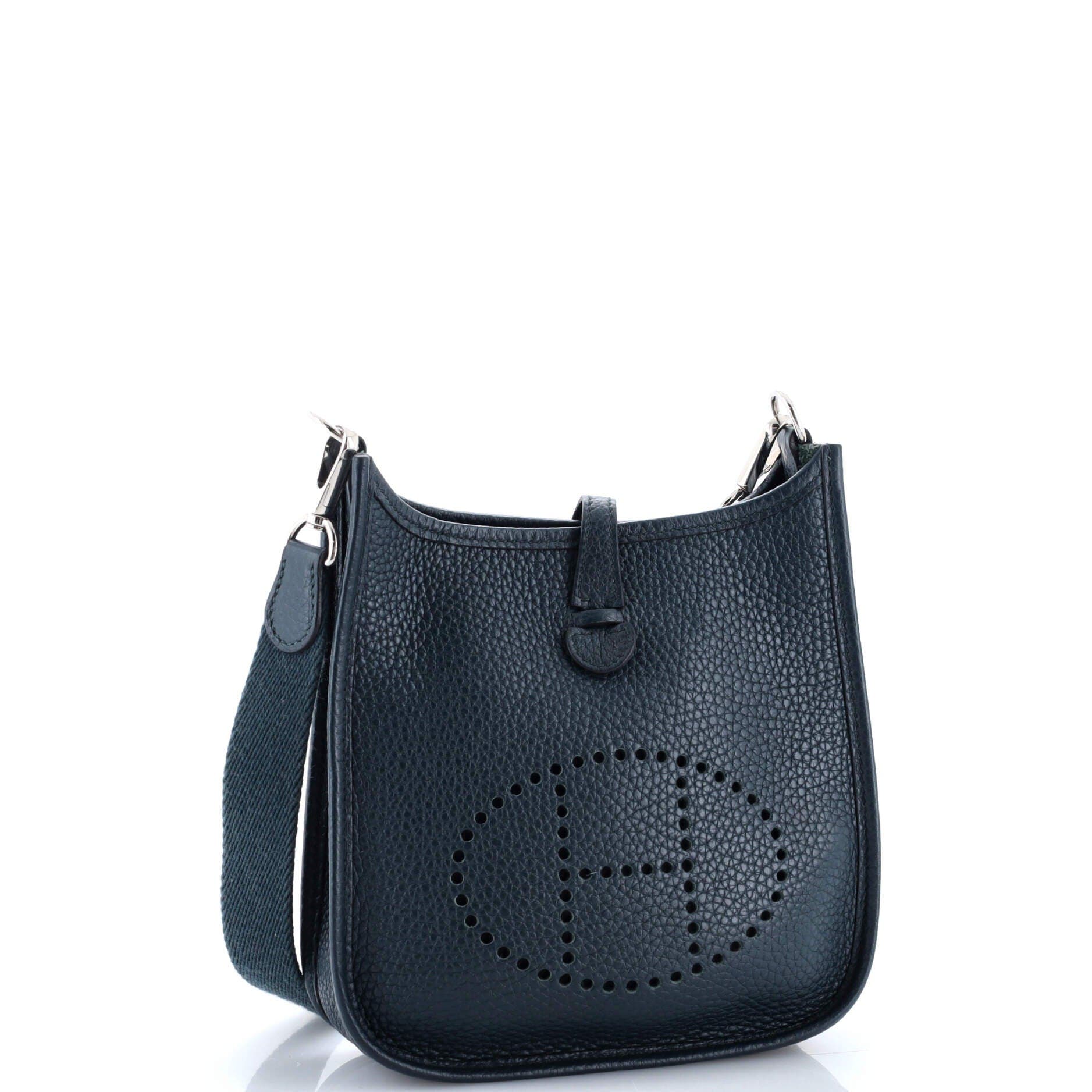 Pre-Owned Hermes Evelyne Bag Gen III Clemence TPM, Alternate, color, Vert Cypress