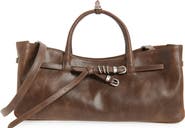 MARGESHERWOOD Grandma Buckle Suede Shoulder Bag