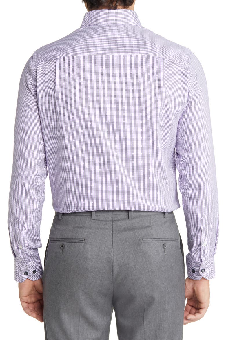 Men's Tailored Fit Basket Weave Dress Shirt, Alternate, color, PURPLE