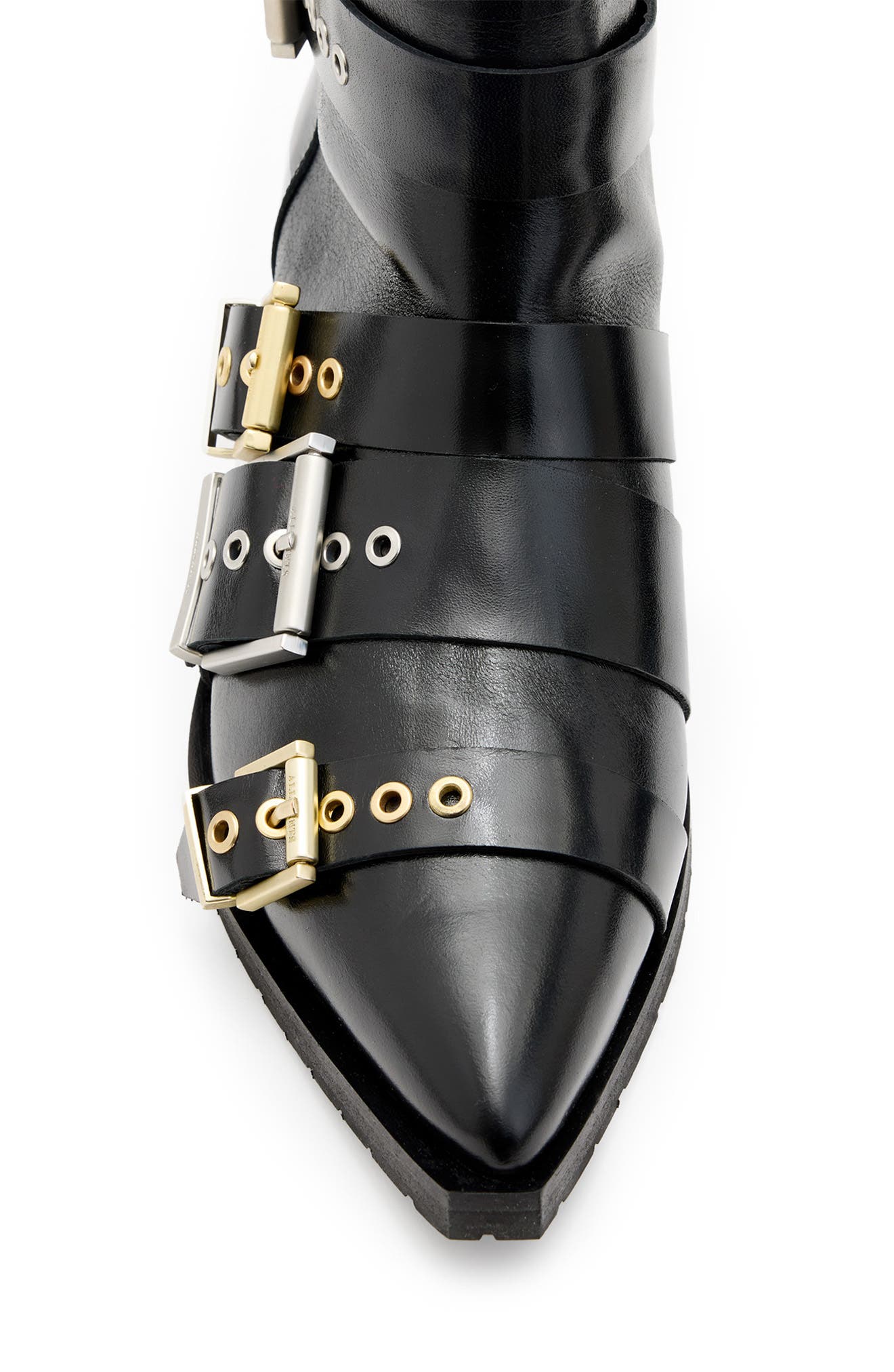 AllSaints Jane Buckle Bootie, Alternate, color, 