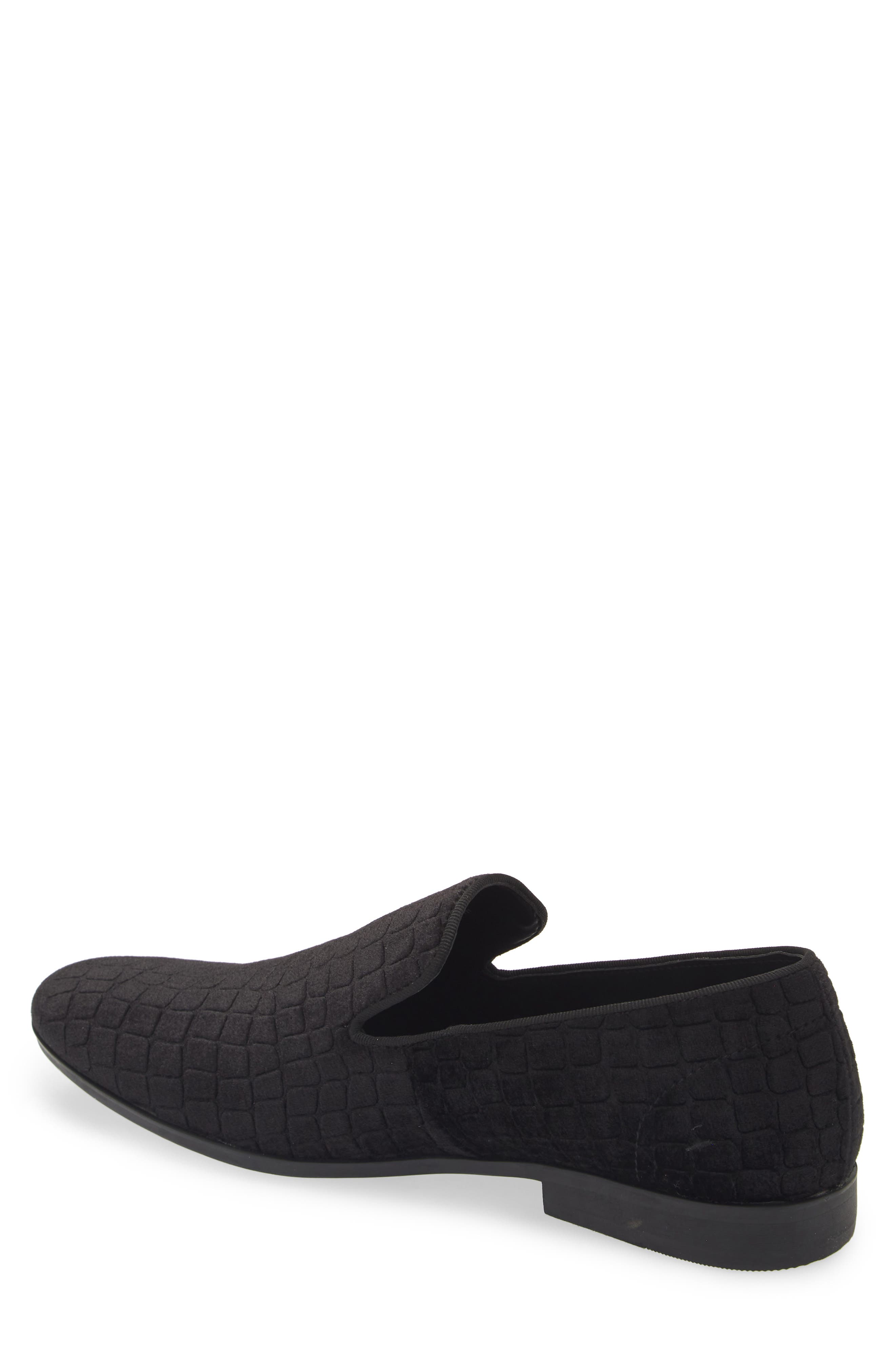 Abound Ken Smoking Slipper Loafer, Alternate, color, Black Velvet Croco