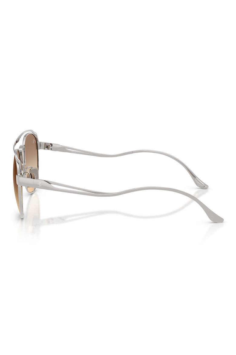 55mm Oval Sunglasses, Alternate, color, BRUSHED GREY / DARK BROWN