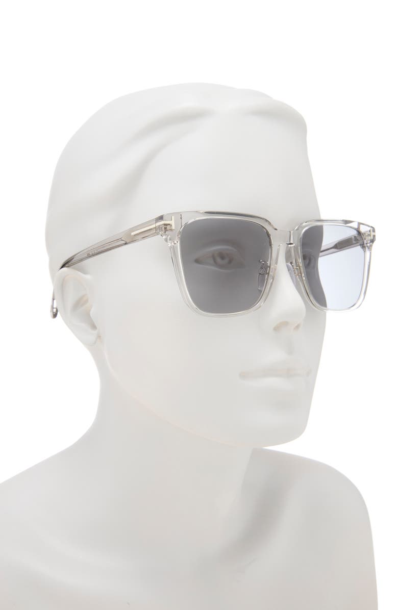TOM FORD 57mm Square Sunglasses, Alternate, color, Grey/ Other / Smoke Polarized
