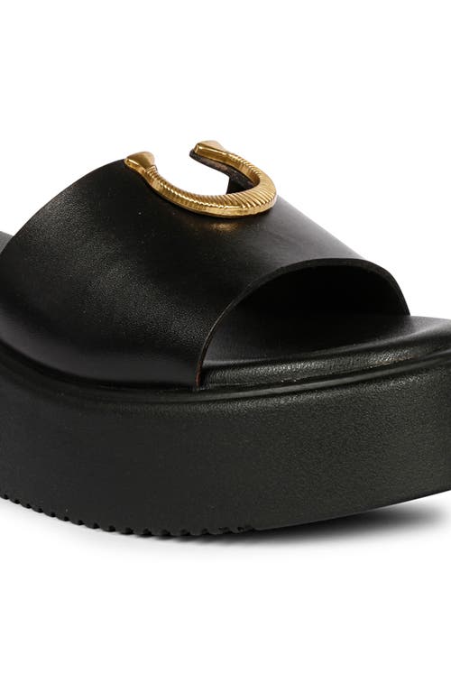 Saint G Senna Platform Wedge Slide Sandal In Black