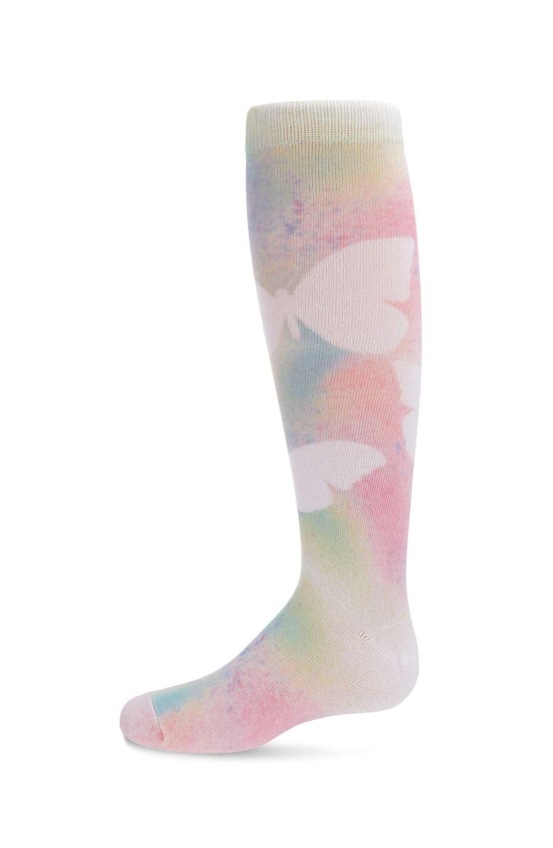 MeMoi Pastel Butterfly Knee High Sock, Main, color, Multi