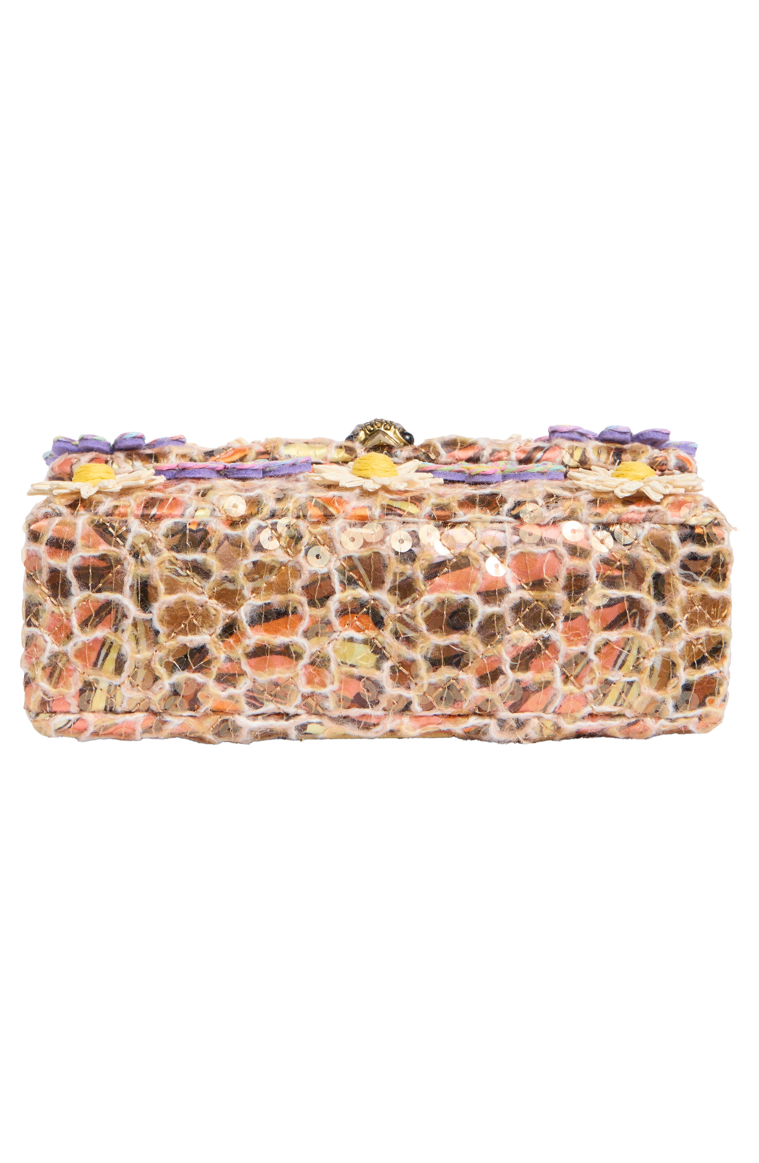 Kurt Geiger London Mini Kensington Floral Convertible Shoulder Bag, Alternate, color, Open Brown