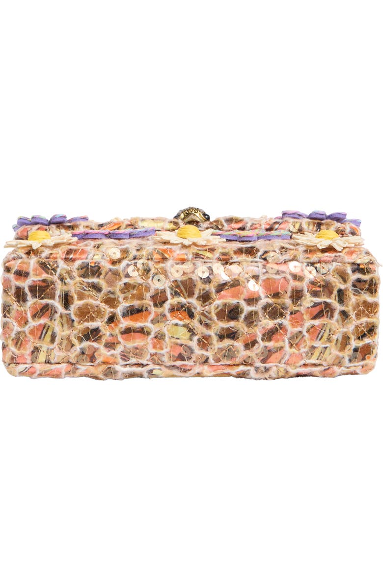 Kurt Geiger London Mini Kensington Floral Convertible Shoulder Bag, Alternate, color, Open Brown