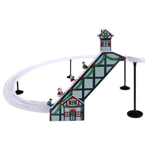 47 In. Animated & Musical Ski Slope Traditional