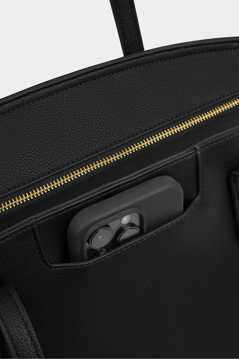 Katie Loxton Harlyn Work Tote Bag in Black, Alternate, color, 