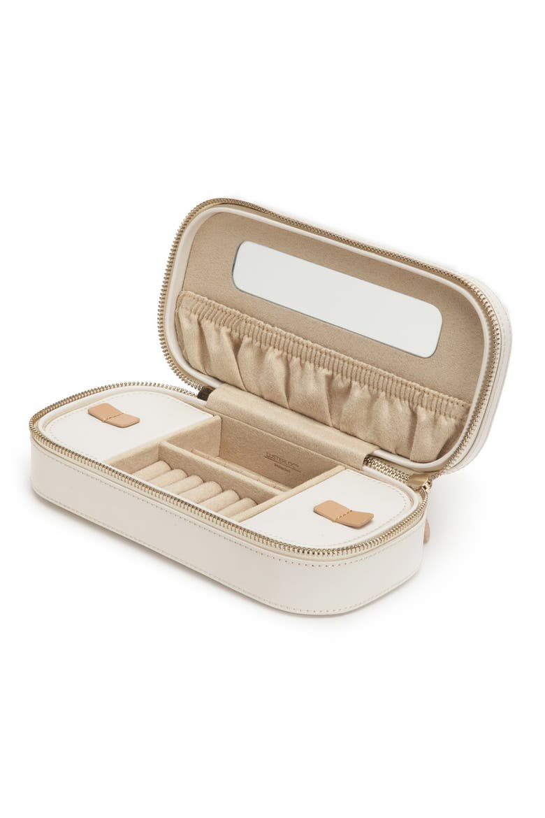 'Chloe' Zip Jewelry Case, Main, color, CREAM
