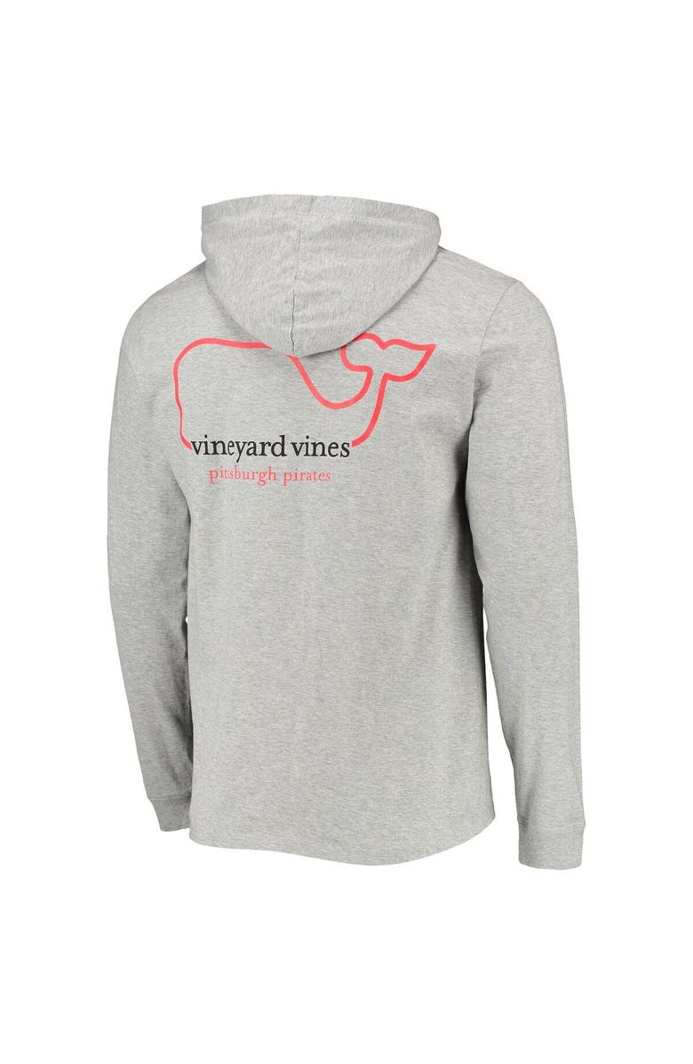 vineyard vines Men's Vineyard Vines Heathered Gray Pittsburgh Pirates Logo Hoodie Long Sleeve T-Shirt, Alternate, color, Heather Gray