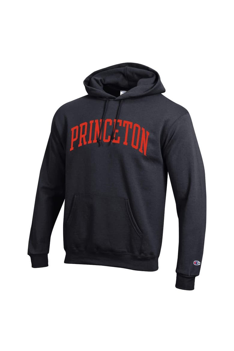 Men's Champion  Black Princeton Tigers Basic Arch Fleece Pullover Hoodie, Alternate, color, Black