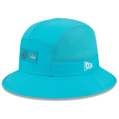 Men's New Era Aqua Miami Dolphins 2025 Sideline  Bucket Hat
