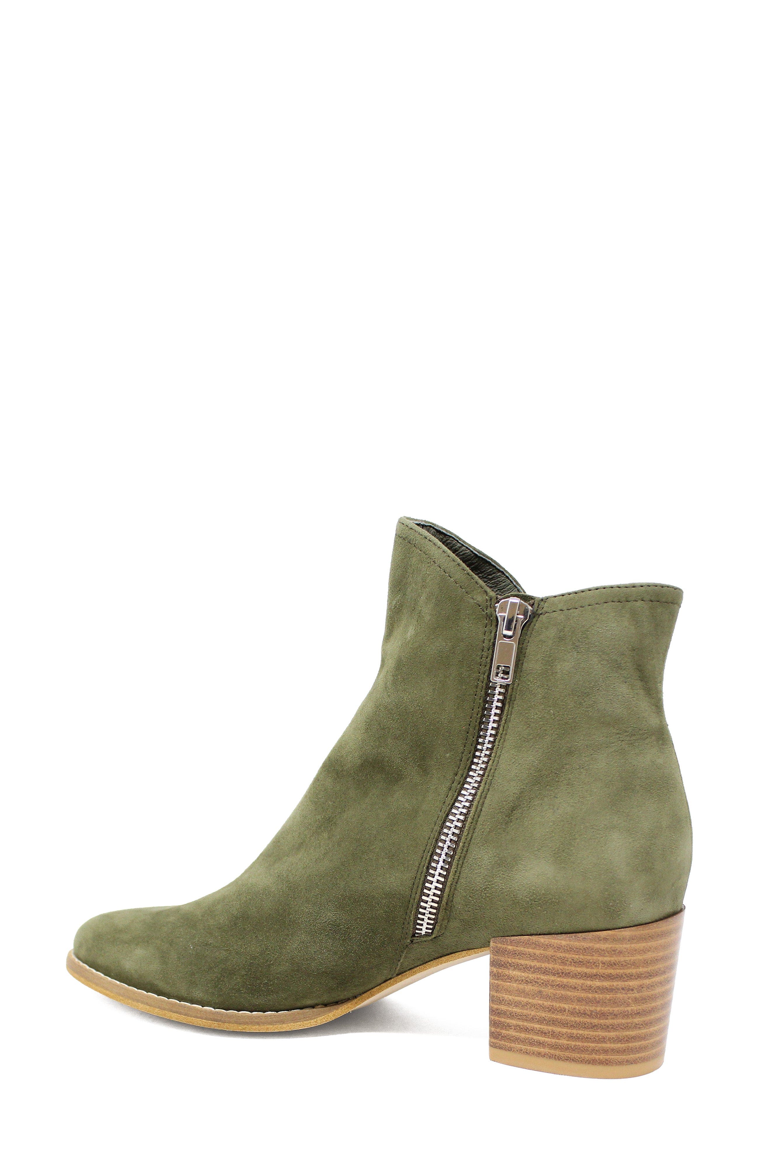 DJANGO AND JULIETTE Mockas Low Heeled Boot, Alternate, color, Olive Suede