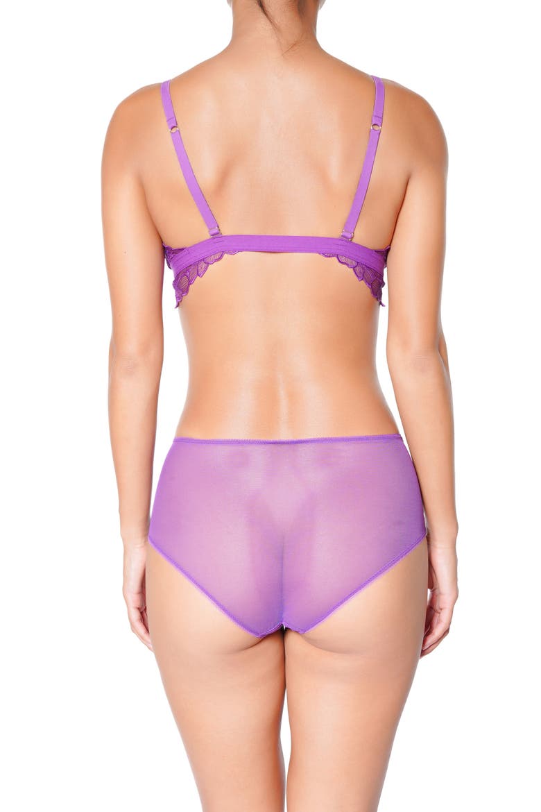 Symphonie Lace Shorty Briefs, Alternate, color, PURPLE