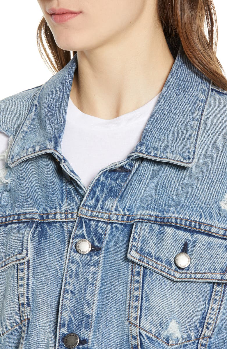 Hudson Jeans Reinvented Denim Trucker Jacket, Alternate, color, 