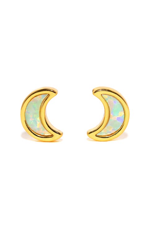 Mini Moon Stud Earrings