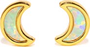 Girls Crew Mini Moon Stud Earrings
