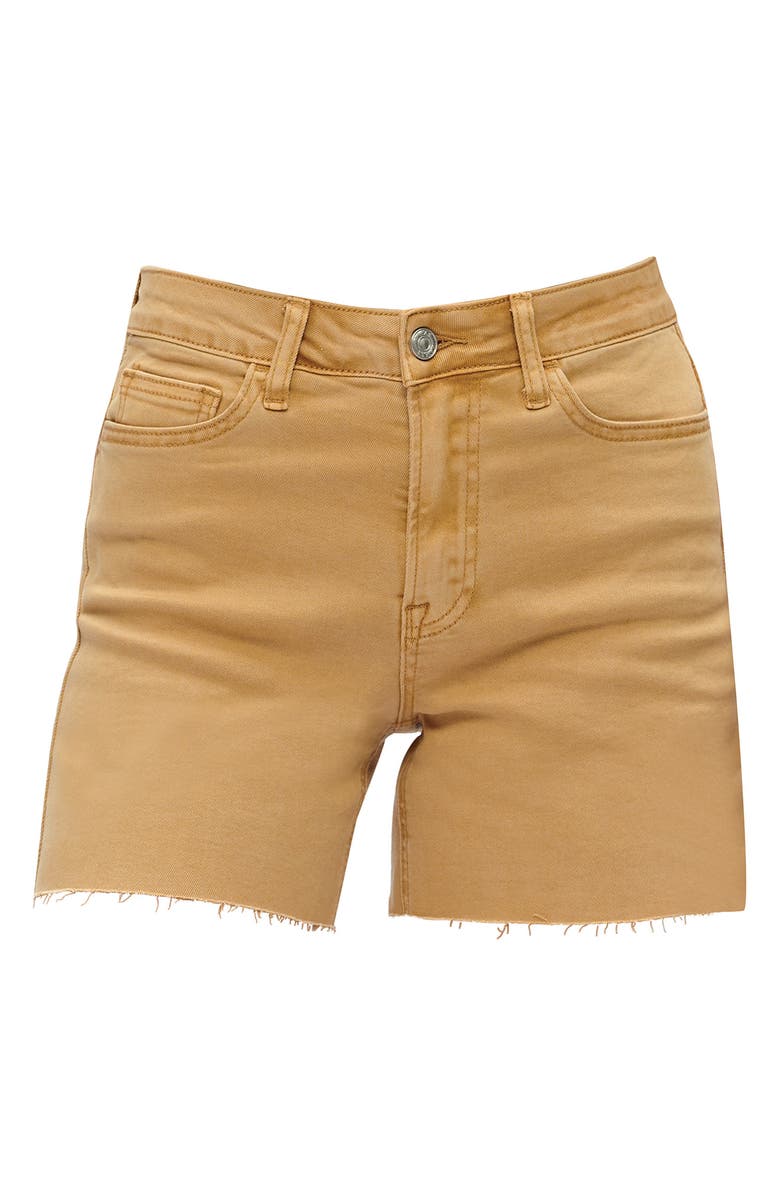 Bayeas High Waist Denim Shorts, Alternate, color, Yellow Ochre