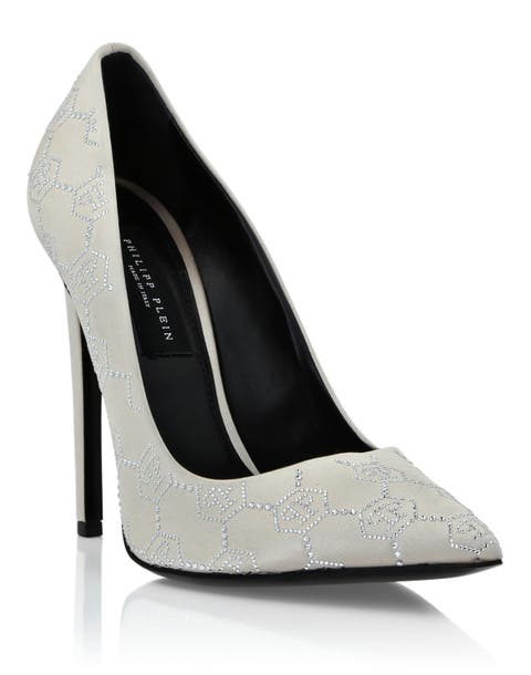 Satin Decollete Hi-Heels Monogram Strass Women