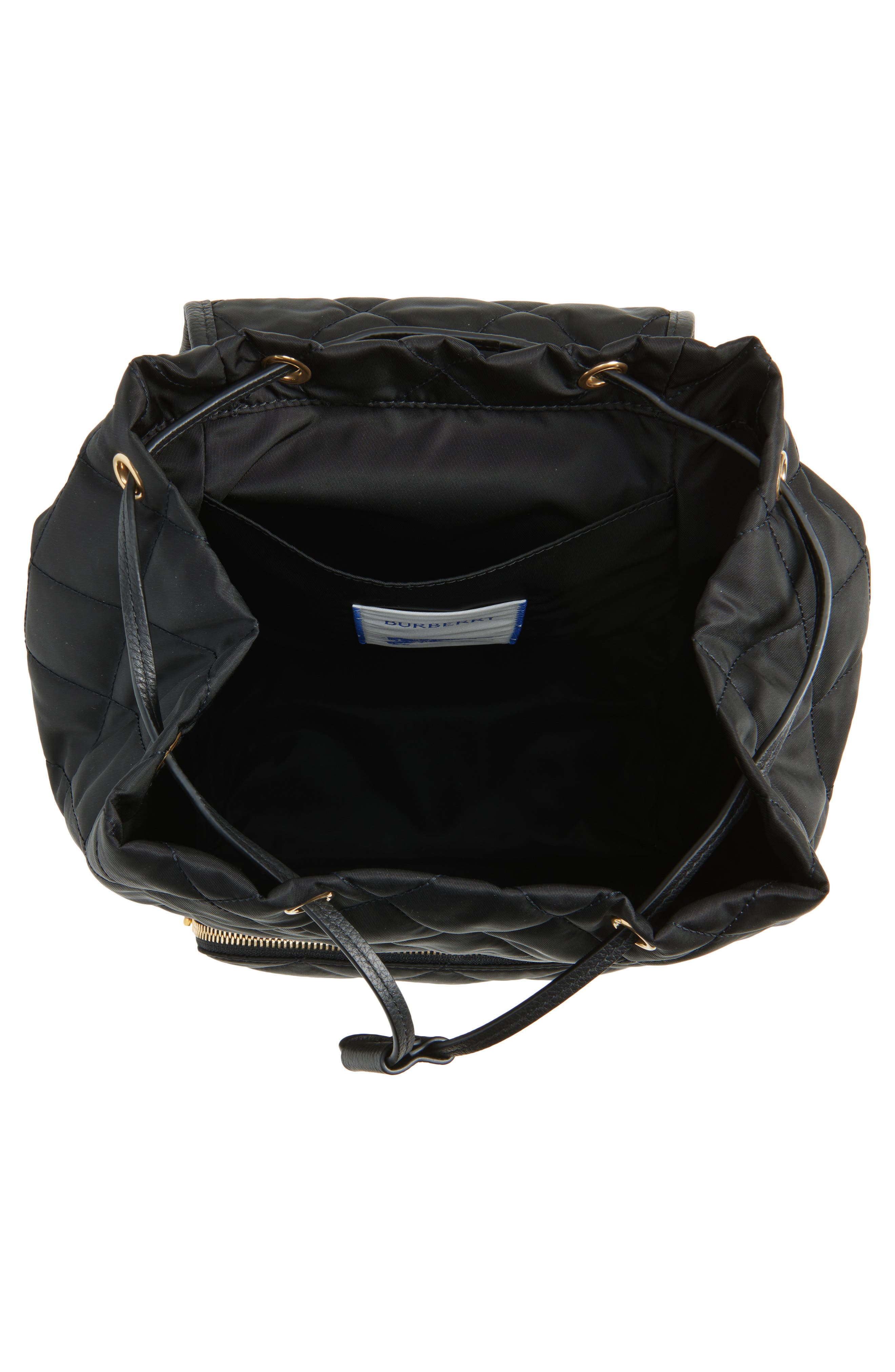 Burberry Horseshoe Quilted Nylon Backpack, Alternate, color, 