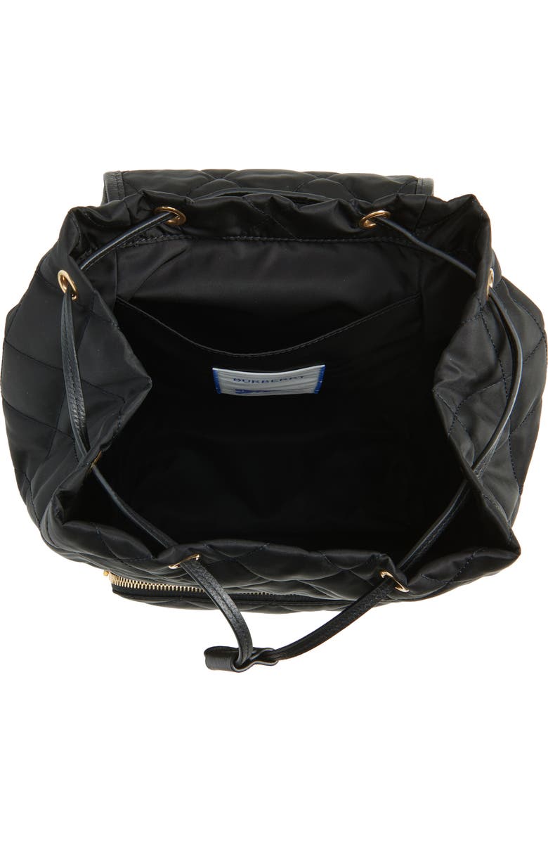 Burberry Horseshoe Quilted Nylon Backpack, Alternate, color,