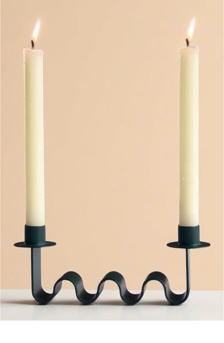 Meso Goods Helen Candle Holder, Alternate, color, Forest Green
